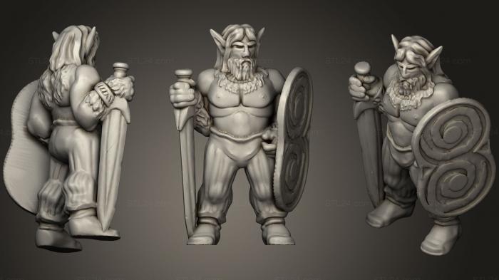 Figurines simple (Firbolg Warrior A, STKPR_0462) 3D models for cnc